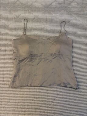 Silk-Like Spaghetti Strap Cami in Taupe